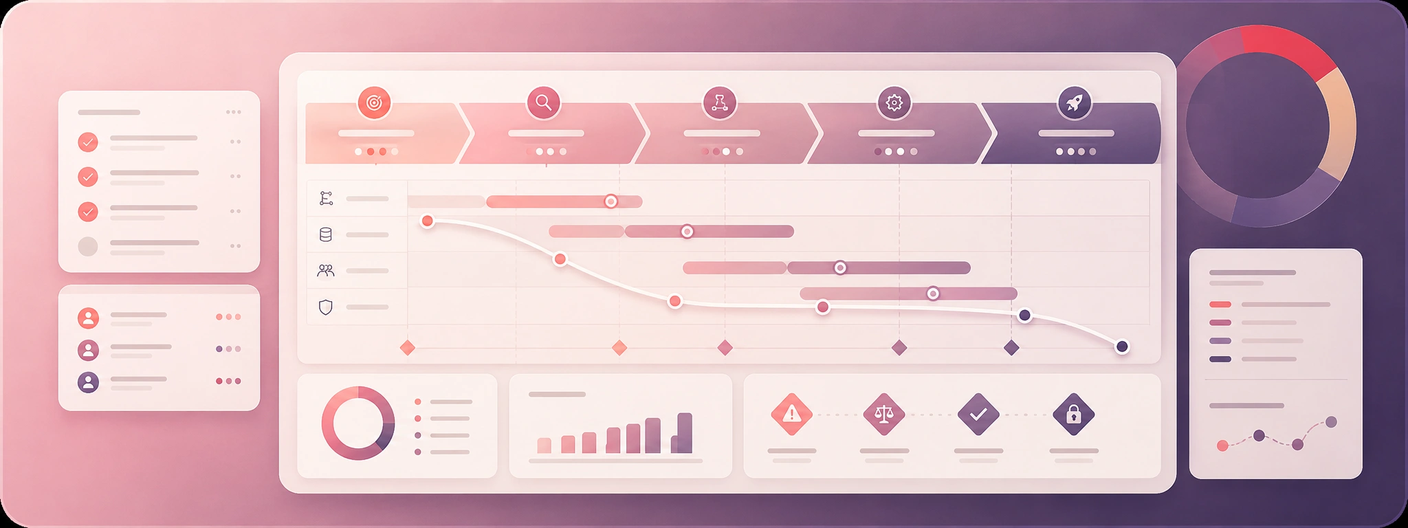 AI Executive Briefing Deck preview with presentation slides, executive summary, ROI, governance, and roadmap panels